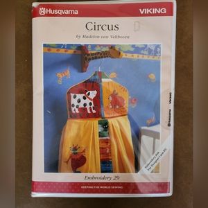 Circus Embroidery Disk #29 For Husqvarna Viking Designer 1 Embroidery machine
